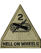 2nd Armored Division OCP Scorpion Shoulder Patch With Velcro